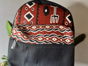 Handmade African Wax Fabric Backpack